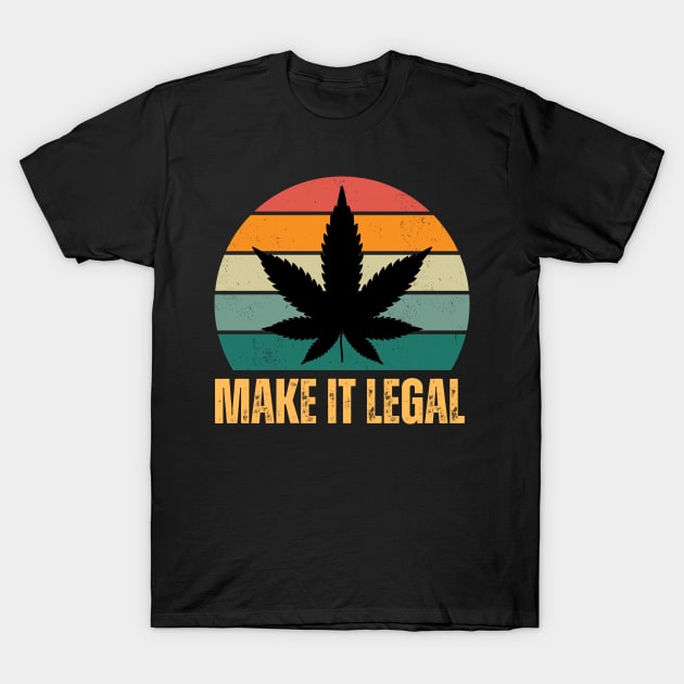 Make It Legal Leaf Silhouette Design T-Shirt by Tees by Confucius